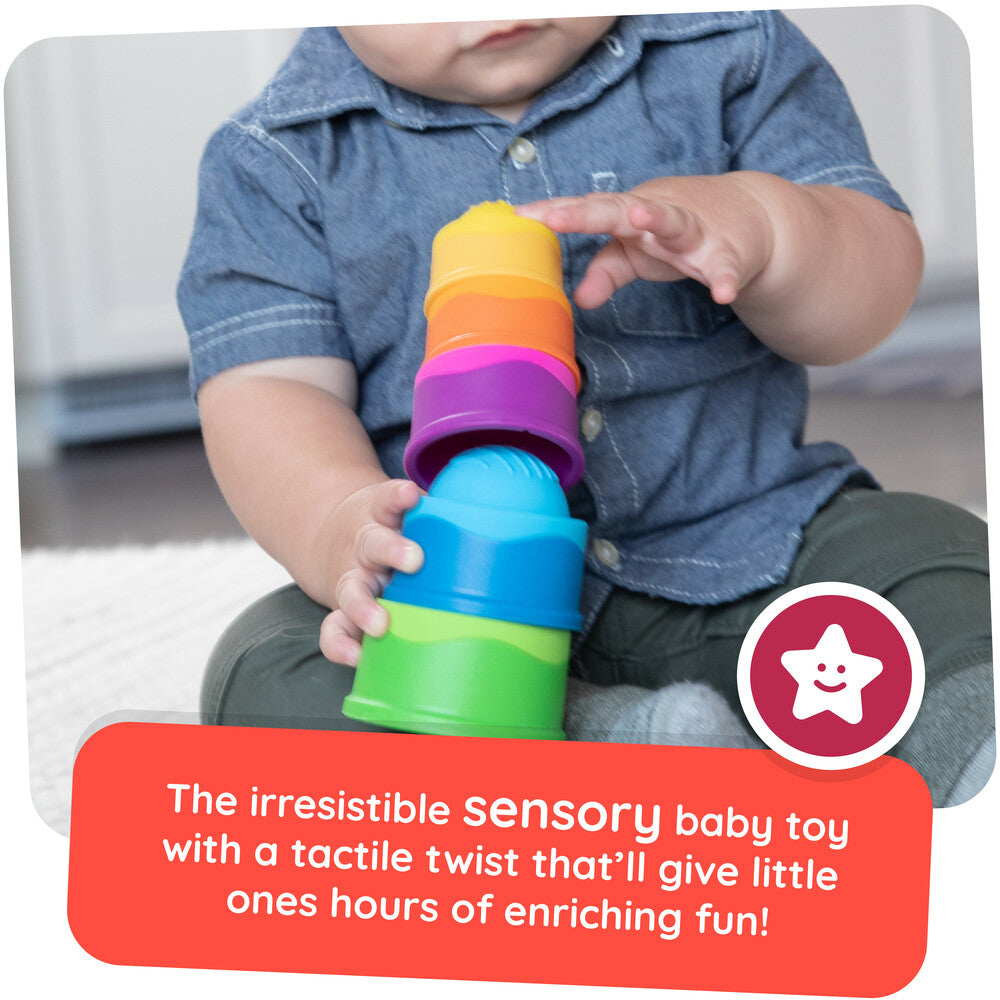 Little Brainies – Dimpl Stack | Sensory Stacking Toy with Pop Bubbles for Babies & Toddlers