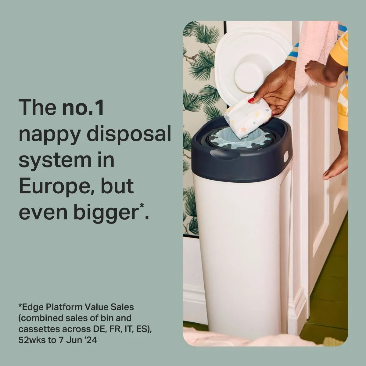 🍼 Tommee Tippee Twist & Click XL Nappy Disposal Bin – Large Capacity Odour Control