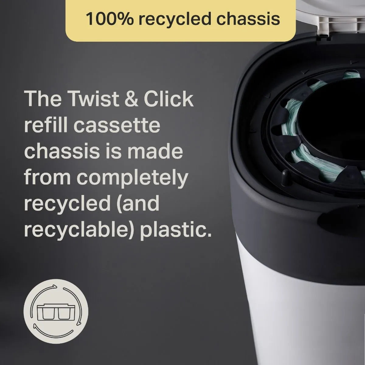 🍼 Tommee Tippee Twist & Click XL Nappy Disposal Bin – Large Capacity Odour Control